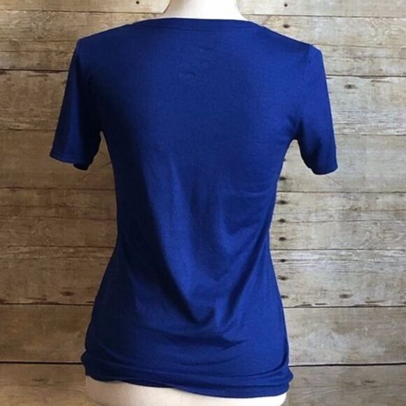 NIKE DRI-FIT V-NECK ATHLETIC PERFORMANCE GYM RUNNING ATHLEISURE TEE SIZE SMALL - Picture 2 of 3